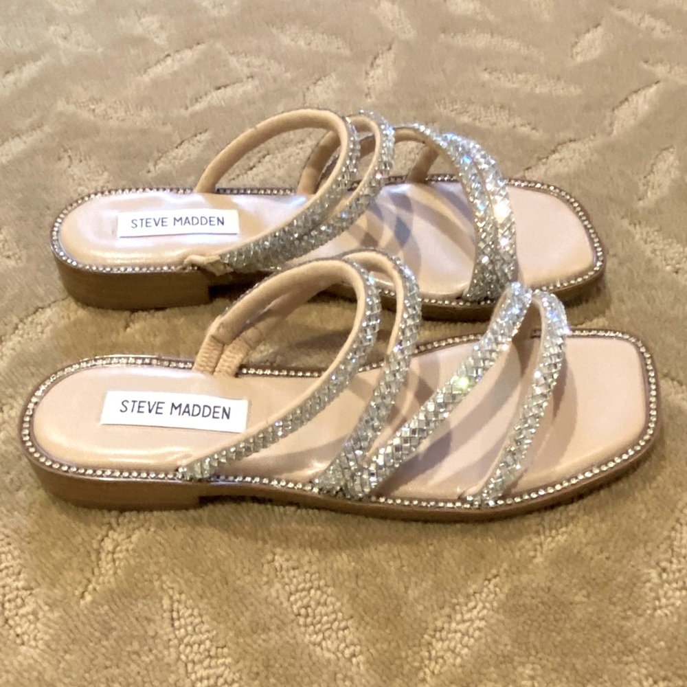 Steve Madden Starie Rhinestone Sandals - Picture 6 of 7